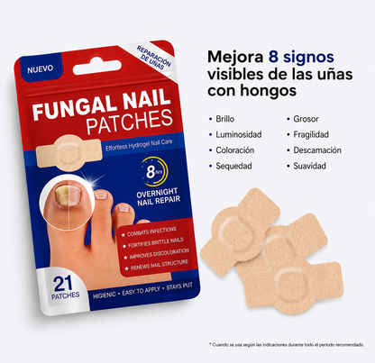 Parches reparadores para uñas