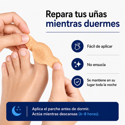 Parches reparadores para uñas
